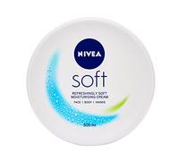 NIVEA Soft (1 x 500 ml), crema multiusos con aceite de jojoba y vitamina E, crema hidratante intensiva para el cuidado de la piel de cara, cuerpo y manos, sin parabenos