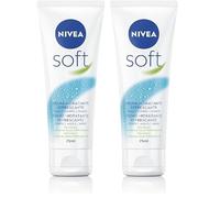 NIVEA Soft (1 x 75 ml), crema multiusos con aceite de jojoba y vitamina E, crema hidratante intensiva para el cuidado de la piel de cara, cuerpo y manos, sin parabenos (Paquete de 2)