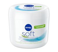 NIVEA Soft Crema hidratante para rostro, cuerpo y manos, 500 ml | 48 horas de hidratación, crema hidratante multiusos con vitamina E y aceite de jojoba, fórmula vegana de día