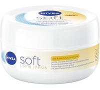 NIVEA Soft Crema hidratante refrescante, SPF 15, 100 ml | Crema para cara, cuerpo y manos con vitamina E, aceite de jojoba y manteca de karité, de absorción rápida