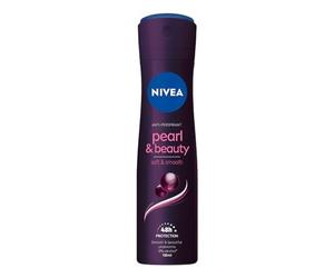 NIVEA Spray desodorante Pearl & Beauty Black 48h Protection Underarm Skin Care with Valuable Black Pearl Extract Soft, Smooth And Beautiful Skin Perfume Oils Formula 150 ml (paquete de 6)