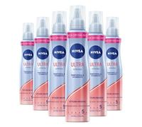 Nivea Styling - Pack de 6 espumas para el cabello, sujeción 5, Ultra Strong, 150 ml