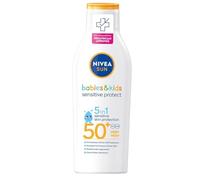Nivea Sun Babies & Kids Sensitive Protective 5 en 1 Spf50+ 200 ml (paquete de 1)