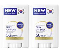 NIVEA SUN Barra UV SPF 50+ (15 g), protección solar ultraligera para la cara, aplicador de crema solar con tecnología coreana, transpirable UV Specialist Silky (15 g) (Paquete de 2)