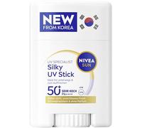 NIVEA SUN Barra UV SPF 50+ (15 g), protección solar ultraligera para la cara, aplicador de crema solar con tecnología coreana, transpirable UV Specialist Silky (15 g)