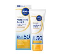 NIVEA SUN Breathable UV Protector Solar Facial Matificante con Color para Piel Clara FPS 50+ Crema solar 40 ml
