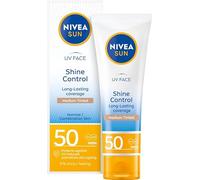 Nivea Sun Crema facial matificante de nivelación del color de la piel con alta protección, Spf 50, 50 ml