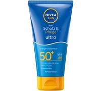 NIVEA SUN Crema solar con SPF 50+, 3 protectores solares instantáneos resistentes al agua contra los rayos UVA/UVB, 48 horas de humedad con vitamina E, protección y cuidado Ultra Loción (150 ml)