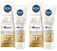 NIVEA SUN Crema solar facial hidratante antimanchas de pigmento 50+, crema solar facial no grasa con alto SPF, UV cara Luminous630® anti manchas de pigmento protector solar (40 ml) (Paquete de 2)