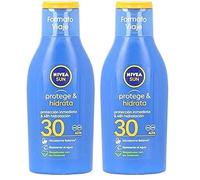 NIVEA SUN - FP 30 Loción Solar Protege & Hidrata 100ml Formato Viaje. Proteccion alta (Paquete de 2)