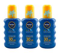 Nivea Sun Kids Protect & Play 3X 200ml Aerosol Solar LSF30 Resistente Para Niños