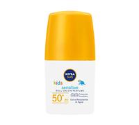 NIVEA SUN Kids Sensitiv protección solar en barra 1 unidad (1 x 50 ml), crema solar con SPF 50+, práctica loción solar para la piel sensible de los niños