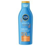 NIVEA SUN - Leche solar activador de bronceado Protect & Bronze FPS 50 - Protección solar y teñido - Extracto natural de Pro-melanina - Fórmula ligera y no grasa - Piel normal - 200 ml