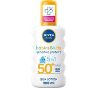 NIVEA Sun Niños Filtro Solar Loción - SPF 50+ Piel Sensible 5-in-1 Crema Spray