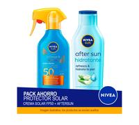 NIVEA SUN Pack ahorro - Contiene Protege y Broncea Spray Solar FP50 270ml + After Sun Loción Hidratante 400ml