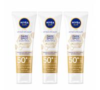 NIVEA SUN Pack ahorro Protección Facial Dark Spot Luminous 630 FP50+. Protección UV alta. Pack de 3 unidades