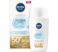 NIVEA SUN Protección solar Fluid FPS 50+, crema solar no grasa con antioxidantes, fluido ultraligero con acabado invisible, UV Face Experto Invisible Daily UV Fluid UPF 50+ (40 ml)