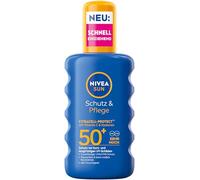 NIVEA SUN Protección y cuidado en spray solar SPF 50+, resistente al agua, con vitamina C y hialurón, protección solar de absorción rápida para 48 horas de humedad (200 ml)