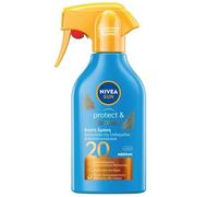 NIVEA Sun Protect & Bronze SPF 20 Trigger Spray 270 ml - Loción solar de doble acción con protección UVA/UVB y activación natural de melanina para Even Tan, Water Resistant Body Spray