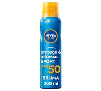 NIVEA SUN Protege & Refresca Spray Bruma Solar FP50 (1 x 200 ml), protector solar en spray transparente, bruma refrescante y resistente al agua (El empaque puede variar)