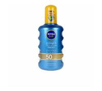 NIVEA SUN Protege & Refresca Spray Solar FP50 (1 x 200 ml), spray con protección UVA/UVB, protección solar alta invisible, refrescante y resistente al agua