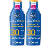 NIVEA SUN Protege & Hidrata - Leche Solar FP30 - Protector Solar Corporal - Protección UVA/UVB - Loción Resistente al Agua - Hidratación 48h - Con Pantenol y Glicerina - Todo Tipo de Piel - 400 ml