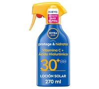 NIVEA SUN Protege & Hidrata - Spray Solar FP30 - Protector Solar Corporal - Protección UVA/UVB Alta - Rápida Absorción - Resistente al Agua - Hidratación 48h - Todo Tipo de Piel - 270 ml