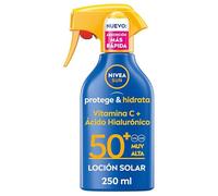 NIVEA SUN Protege & Hidrata - Spray Solar FP50+ - Protector Solar Corporal - Protección UVA/UVB Muy Alta - Resistente al Agua - Hidratación 48h - Todo Tipo de Piel - 270 ml, El embalaje puede variar