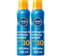 NIVEA SUN Protege & Refresca Spray Bruma Solar FP30 (1 x 200 ml), protector solar en spray transparente, refrescante y resistente al agua (Paquete de 2)