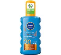 NIVEA Sun Schutz & Bräune - Spray solar SPF 20 (200 ml), crema solar con extracto de pro-melanina para un bronceado uniforme, protección solar instantánea con sistema de filtro UVA/UVB