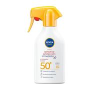 NIVEA SUN Sensitive Spray Antialergias FP50+ - Protector Solar Corporal para Alergias Solares e Irritaciones - Protección Inmediata UVA/UVB - Sin Perfume - Resistente al Agua - Piel Sensible - 250 ml