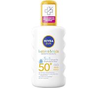 Nivea Sun - Spray solar 5 en 1 para bebés y niños, SPF 50+, 200 ml | Spray de protección solar para niños, extra impermeable, sin perfume, protección solar para pieles propensas a