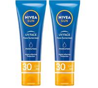 NIVEA SUN UV Face - Crema facial ligera hidratante SPF30, 50 ml (Paquete de 2)