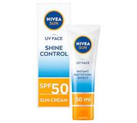 Nivea Sun UV Face Shine Control SPF50 (50ml), Crema Solar Facial, Hidratante con SPF50 para Uso Diario, Protección Inmediata UVA/UVB