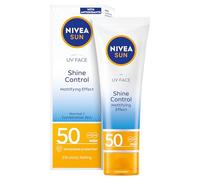 Nivea Sun UV Face Shine Control SPF50 (50ml), Crema Solar Facial, Hidratante con SPF50 para Uso Diario, Protección Inmediata UVA/UVB