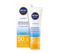 NIVEA SUN UV Gesicht Mattierender Sonnenschutz LSF 50 (50 ml), nicht fettende Sonnencreme für das Gesicht, sofort wirksame Sonnenmilch mit leichter Textur