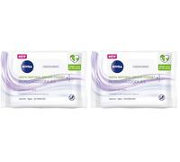 NIVEA Toallitas de limpieza sensibles - Toallitas Remover Maquillaje - Para Piel Sensible - Dexpantenol - Limpiador facial - 25 unidades (Paquete de 2)