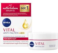 NIVEA Vital Intensiv Plus Cuidado de día antiarrugas SPF 15, cuidado facial para pieles maduras con aceite de argán natural y calcio, crema de día con SPF para una hidratación intensa (50 ml)