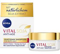 NIVEA VITAL Soja Protección del día FPS 30 (50 ml) Fórmula reafirmante con extracto de soja natural, hidratante con alta protección para arrugas