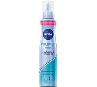 NIVEA Volumen Cuidado de la espuma, espuma nutritiva para el cabello con protección contra el calor, pantenol y vitamina B3, fijador para el cabello visiblemente más volumen (nivel de sujeción 4),