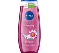 NIVEA Waterlily & Oil Gel de ducha (250 ml), Gel de ducha refrescante con cuentas de aceite nutritivo, ducha mimada con delicada fragancia de lirio de agua