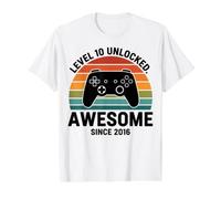 Nivel 10 Desbloqueado - Jugador Desde Camiseta gráfica económica, Hombre, Blanco, L
