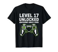 Nivel 17 Desbloqueado Impresionante Desde Camiseta gráfica económica, Hombre, Negro, M