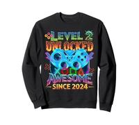 Nivel 2 Desbloqueado Impresionante Desde 2024 2º cumpleaños Gaming Boys Sudadera