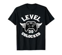 Nivel 39 Desbloqueado 39 Juegos de cumpleaños 39 Jugador de cumpleaños Camiseta