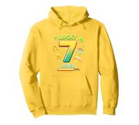 Nivel 7 Desbloqueado Lucky Birthday Gaming Gift Sudadera con Capucha, Unisex para Adultos, Limón, S