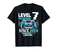Nivel 7 Desbloqueado séptimo cumpleaños de Videojuegos Camiseta