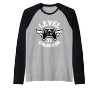 Nivel 72 Desbloqueado 72 Juegos de cumpleaños 72 Jugador de cumpleaños Camiseta Manga Raglan