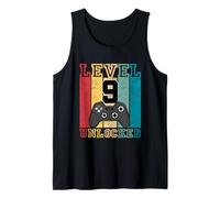 Nivel 9 Desbloqueado Divertido Regalo de 9 años Video Gamer 9 Cumpleaños Camiseta sin Mangas