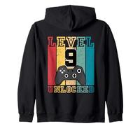 Nivel 9 Desbloqueado Divertido Regalo de 9 años Video Gamer 9 Cumpleaños Sudadera con Capucha